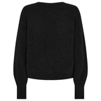 MOS MOSH Strickjacke THORA mit Alpakawolle Damen in Schwarz - Rückansicht