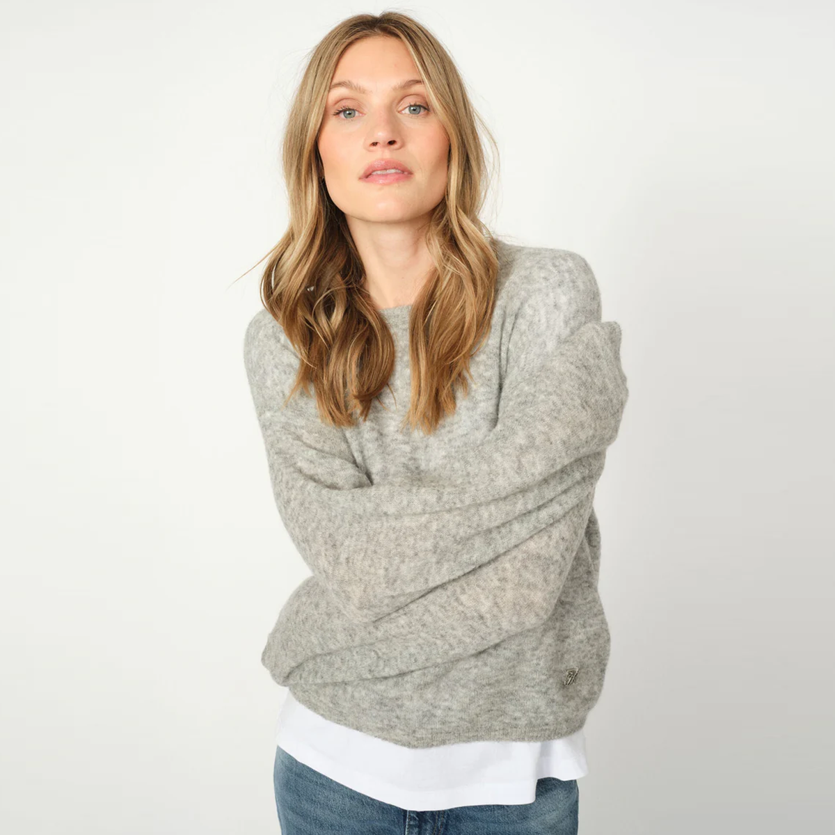 MOS MOSH Pullover MAPE mit Alpaka - Grau