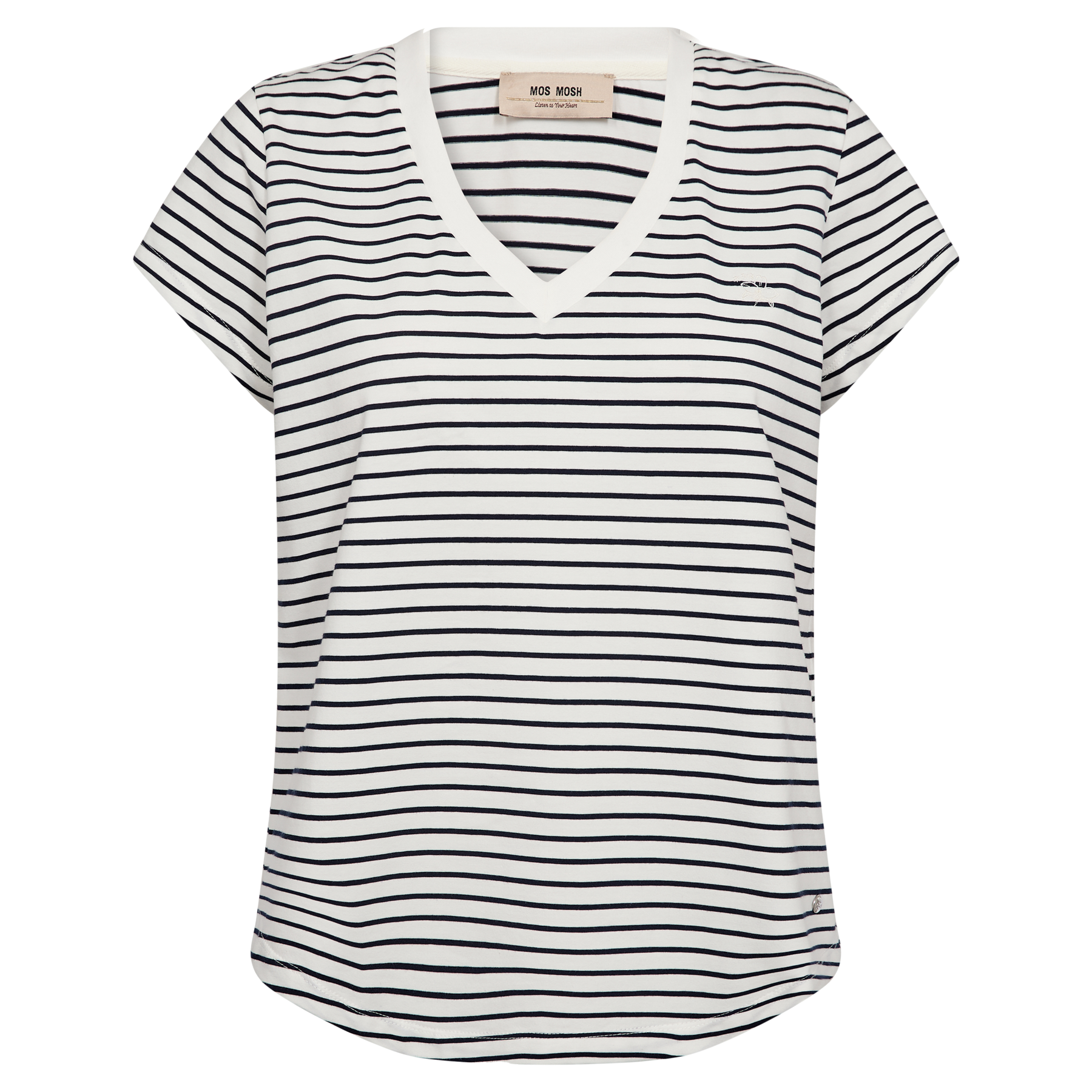MOS MOSH T-Shirt KALA aus Bio-Baumwolle Damen in Blau - Vorderansicht