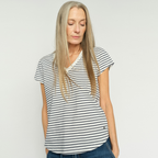 MOS MOSH T-Shirt KALA aus Bio-Baumwolle Damen in Blau - Seitenansicht