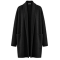 NARLI Strickmantel mit Wolle - Black