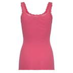 ROSEMUNDE Seidentop BABETTE mit Spitzenbesatz - Pink