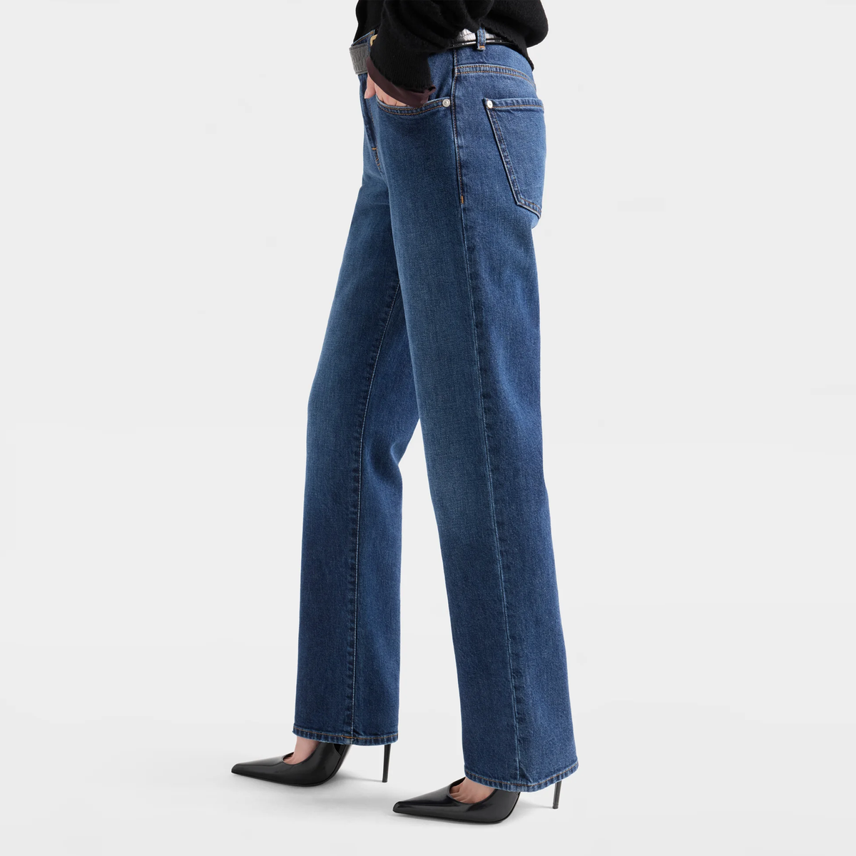 SEVEN FOR ALL MANKIND Jeans CALIE STRAIGHT Mid Waist - INDIGLOW