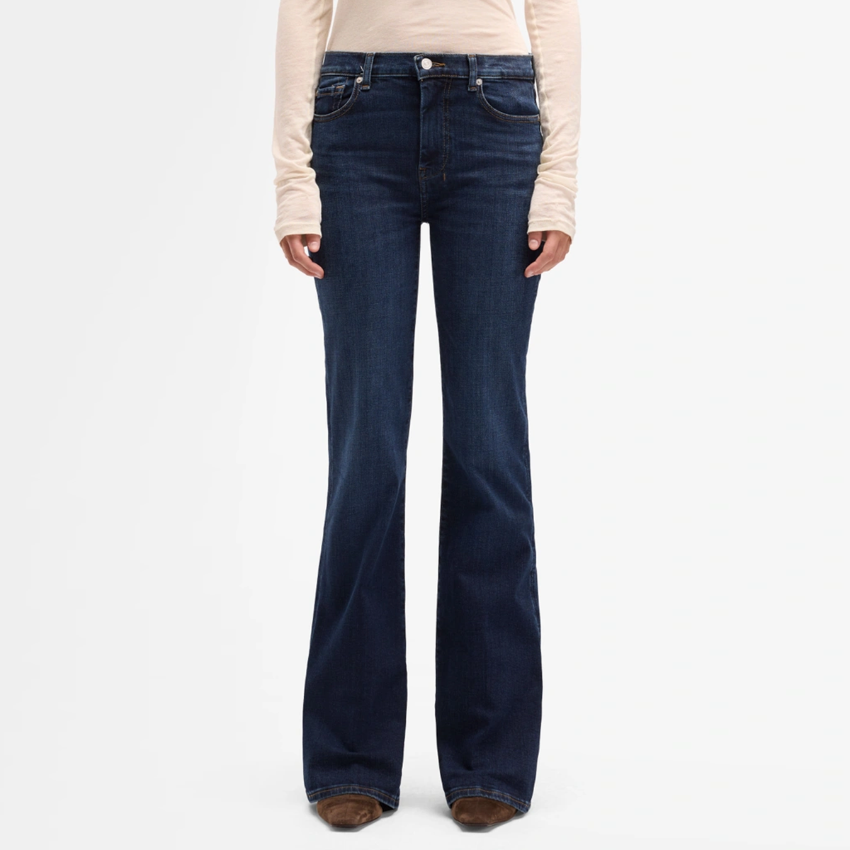 SEVEN FOR ALL MANKIND Jeans DOJO MIDNIGHT FADE Mid Waist Damen in Blau - Rückansicht