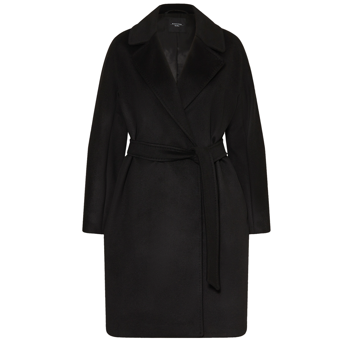 WEEKEND MAX MARA Mantel CORTE aus Wolle Damen in Schwarz - Vorderansicht