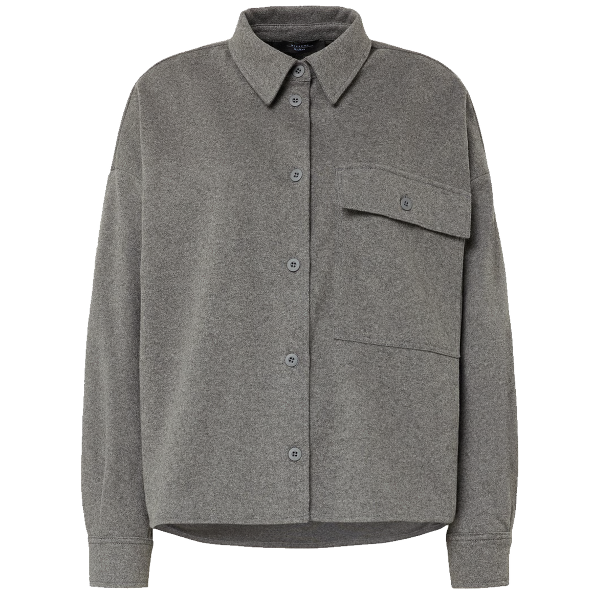 WEEKEND MAX MARA Overshirt NANCY mit Baumwolle Damen in Grau - Vorderansicht