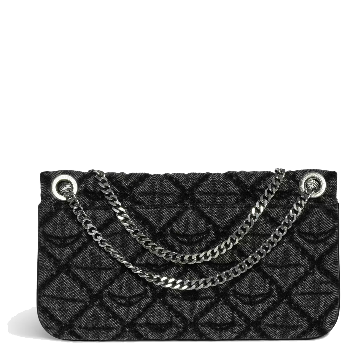 ZADIG&VOLTAIRE Tasche DENIM MONOGRAM ROAD Damen in Grau - Seitenansicht