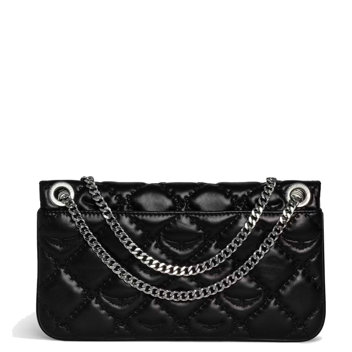 ZADIG&VOLTAIRE Tasche DENIM MONOGRAM ROAD aus Leder Damen in Schwarz - Rückansicht