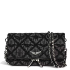 ZADIG&VOLTAIRE Tasche DENIM MONOGRAM ROAD Damen in Grau - Vorderansicht