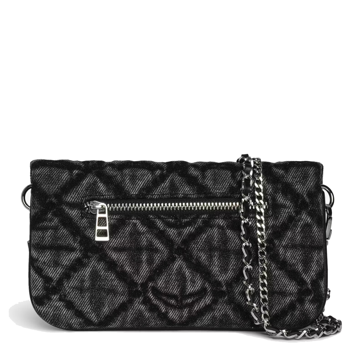 ZADIG&VOLTAIRE Tasche DENIM MONOGRAM ROAD Damen in Grau - Rückansicht