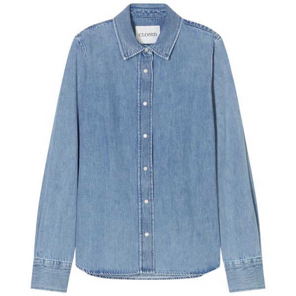 Jeansbluse aus Baumwolle
