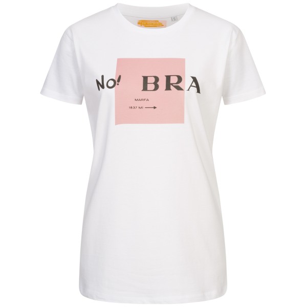 Dr Fake Brand T-shirt Weiß No Bra Front