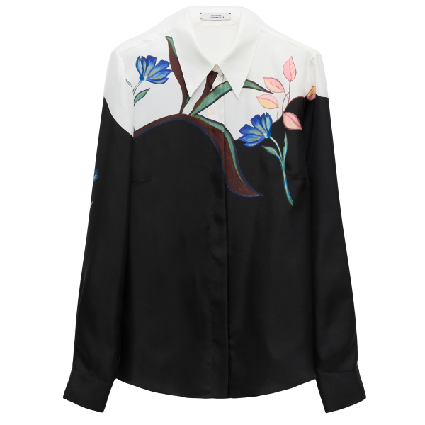 Bluse SEDUCTIVE BLOOM aus Seide