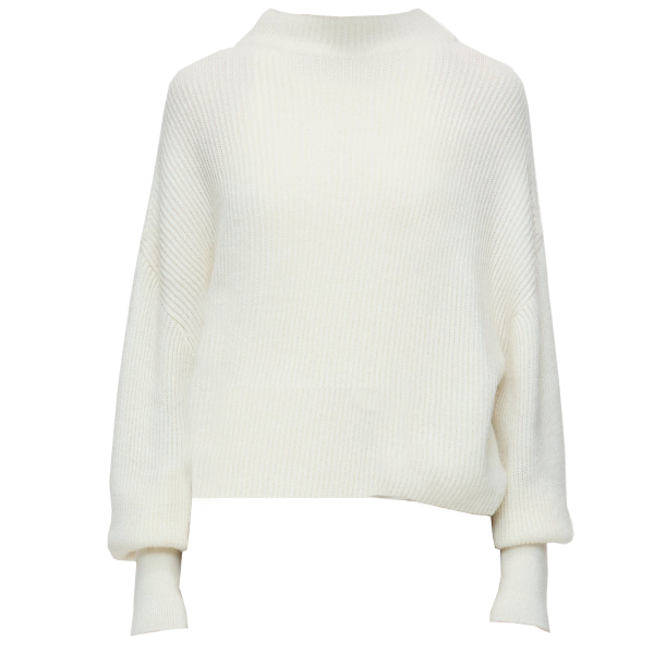 Pullover Funnel Neck Cropped mit Alpakawolle